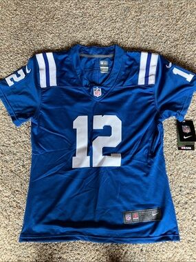 Andrew Luck Colts Jersey Nike #12 Football Jersey with White Accents